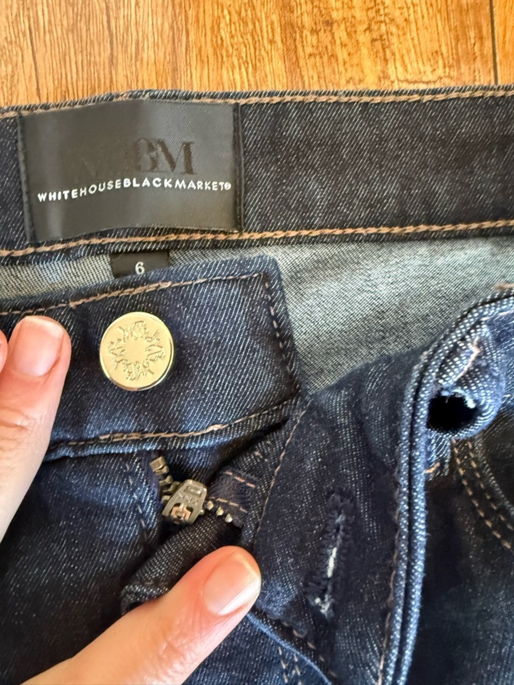 WHITE BLACK Women's Dark Blue Slim Fit High Rise Sculpt Jeans Size 6 - Picture 5 of 11